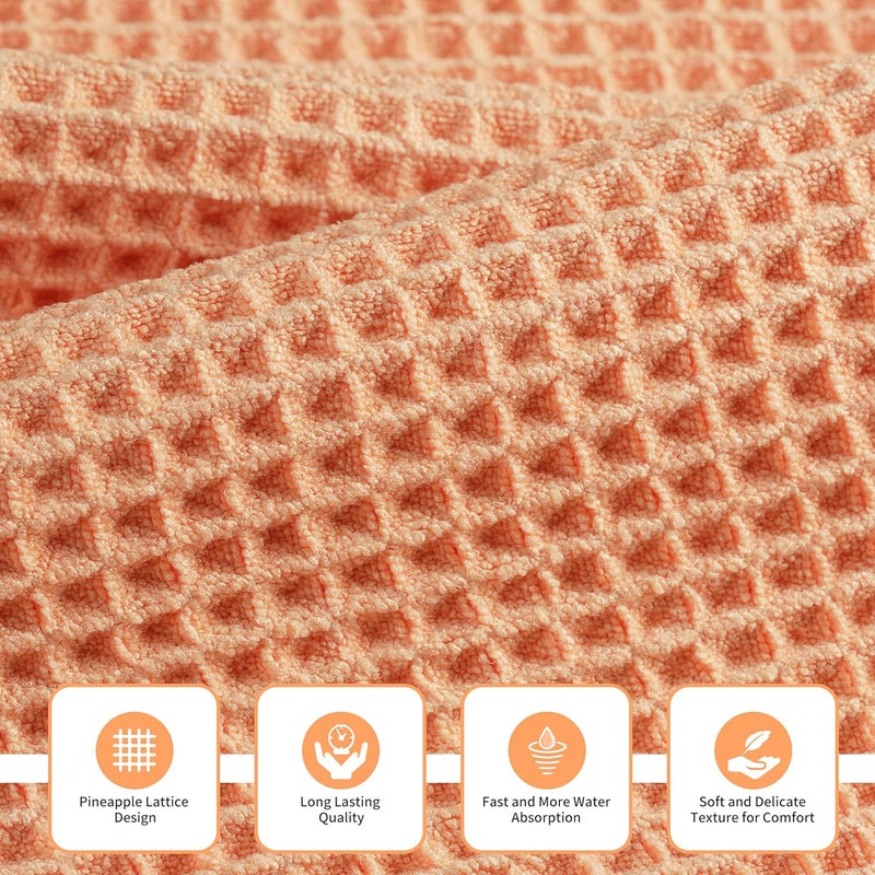 MICROFI New Microfiber Waffle Bath Towels, 3 Pieces, Oversized, Soft, Absorbent, Fast Drying, Lint Free, Includes Bath, Face and Hand Towels - Image 2